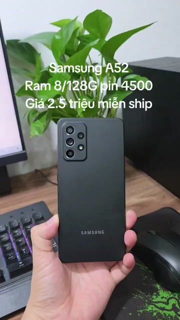 Samsung A52 128GB Đen màn zin mượt pin khỏe. Mua bán Điện thoại tại Quận Hà Đông Hà Nội được đăng bởi Shop Điện Thoại Cũ Zin hình 1