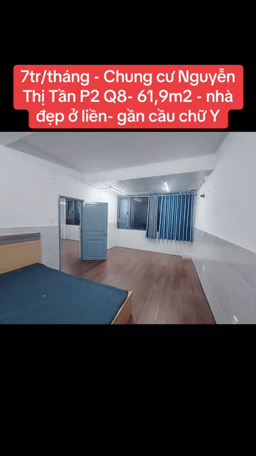 Cho thuê Căn hộ Chung cư Quận 8 Tp Hồ Chí Minh diện tích 61.9 m² giá 7 triệu/tháng
