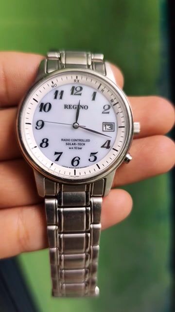 Đồng hồ Reguno Unisex Kim loại Bạc Solar-Tech. Mua bán Đồng hồ tại Quận Tân Phú Tp Hồ Chí Minh được đăng bởi Ngoc anh hình 1