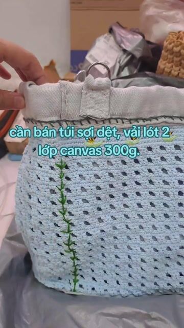 Túi xách nữ Sợi dệt, Canvas Xanh. Mua bán Túi xách tại Thị xã Gò Công Tiền Giang được đăng bởi Minh hình 1