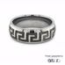 8mm Greek Key Tungsten Carbide Wedding Ring 360 video three