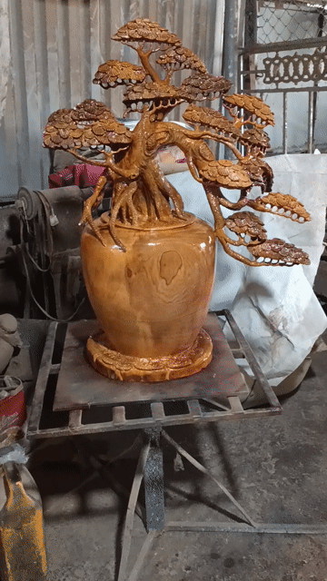 Bình tùng gỗ . Mua bán Đồ sưu tầm, đồ cổ tại Huyện Đông Hưng Thái Bình được đăng bởi vương hình 1