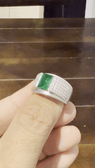 Nhẫn nam bạc 950 Moissanite. Mua bán Phụ kiện thời trang khác tại Thành phố Mỹ Tho Tiền Giang được đăng bởi Mr Pi hình 1