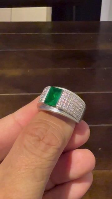 Nhẫn nam bạc 950 Moissanite. Mua bán Phụ kiện thời trang khác tại Thành phố Mỹ Tho Tiền Giang được đăng bởi Mr Pi hình 1