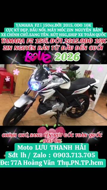 FZ i 150. ĐỜI  2015. ODO 10K.XE ĐẸP.MÁY MÓC ZIN. Mua bán Xe máy tại Quận Phú Nhuận Tp Hồ Chí Minh được đăng bởi MOTO LUU THANH HAI  77A hình 1