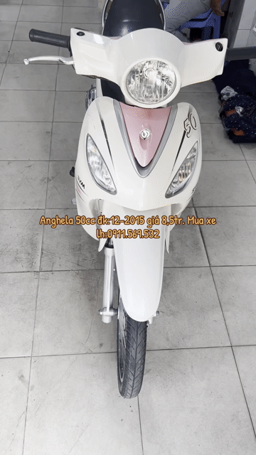SYM Angela 50 Trắng hồng 12-2015. Mua bán Xe máy tại Thành phố Biên Hòa Đồng Nai được đăng bởi cửa hàng xe máy Anh Tuấn hình 1
