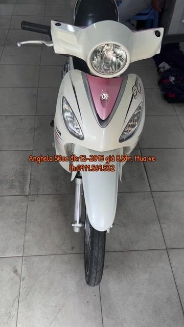 SYM Angela 50 Trắng hồng 12-2015. Mua bán Xe máy tại Thành phố Biên Hòa Đồng Nai được đăng bởi cửa hàng xe máy Anh Tuấn hình 1