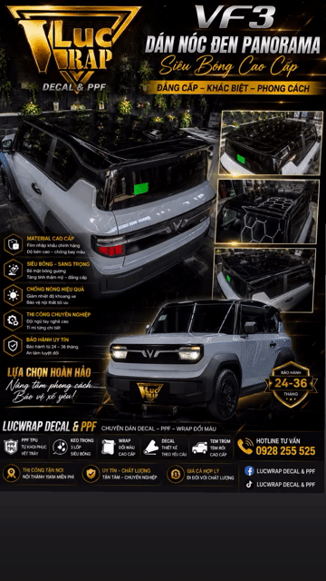 Dịch vụ dán xe VinFast VF3 Film cao cấp. Dịch vụ tại Quận 10 Tp Hồ Chí Minh được đăng bởi Luc Wrap hình 1