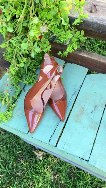ZARA Toffee Sling back heels