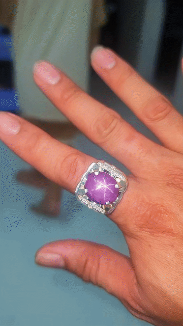 Nhẫn nam bạc Ruby hồng tím. Mua bán Phụ kiện thời trang khác tại Thị xã Bến Cát Bình Dương được đăng bởi Hồ Minh Nhật hình 1