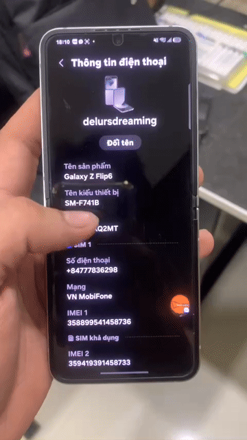 Samsung ZFlip 6 256GB Đã sử dụng. Mua bán Điện thoại tại Quận 11 Tp Hồ Chí Minh được đăng bởi Thien Nhan hình 1