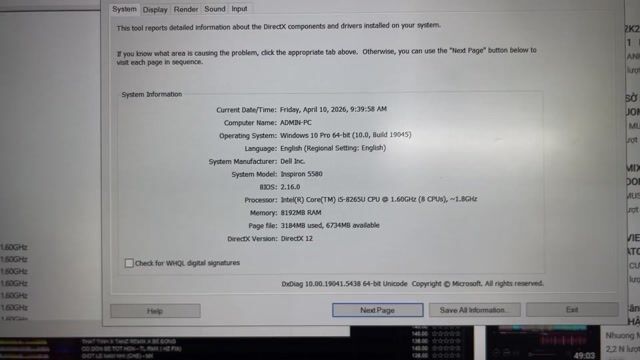 Dell Inspiron 5580 i5 8GB/256GB. Mua bán Laptop tại Quận Đống Đa Hà Nội được đăng bởi thắng mobile mua bán điện thoại hình 1