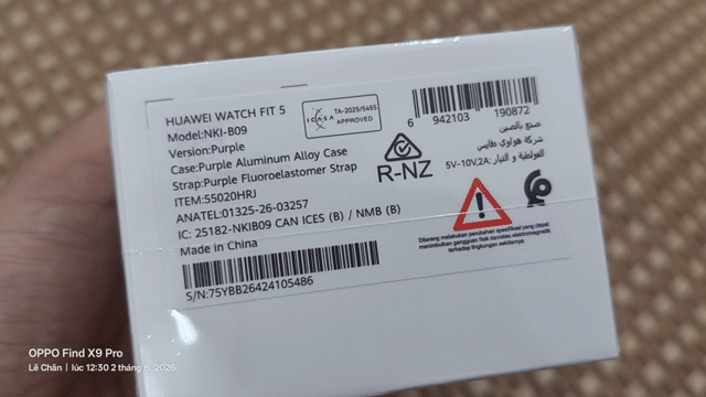 Huawei Watch Fit 5 Tím Mới. Mua bán Thiết bị đeo thông minh tại Quận Lê Chân Hải Phòng được đăng bởi Thắng hình 1