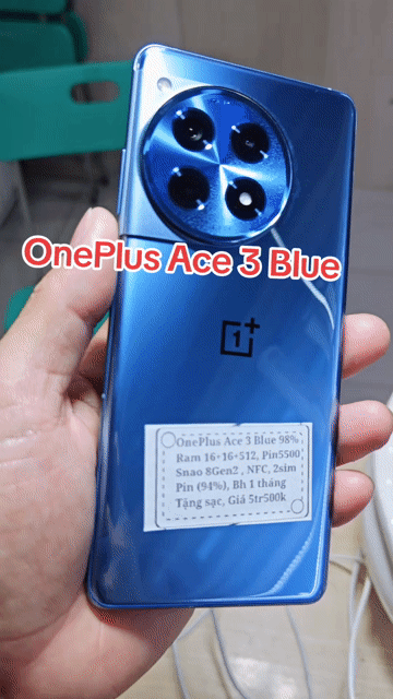 OnePlus Ace 3 Blue 16+16+512,Snap8Gen2,Pin94%, NFC. Mua bán Điện thoại tại Huyện Trảng Bàng Tây Ninh được đăng bởi Sun Mobile Shop Điện Thoại Trảng Bàng Tây Ninh 01 hình 1