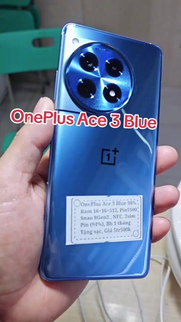 OnePlus Ace 3 Blue 16+16+512,Snap8Gen2,Pin94%, NFC. Mua bán Điện thoại tại Huyện Trảng Bàng Tây Ninh được đăng bởi Sun Mobile Shop Điện Thoại Trảng Bàng Tây Ninh 01 hình 1
