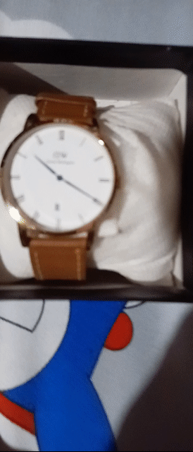 Đồng hồ Daniel Wellington Dây da Nâu Vàng. Mua bán Đồng hồ tại Quận Ô Môn Cần Thơ được đăng bởi PI PETS dhth ct hình 1