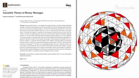 Assembly Theory of Binary Messages | Encyclopedia MDPI
