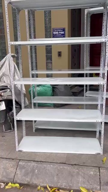 Kệ sắt trắng 2mx1m2x30cm 5 sàn thanh lý. Mua bán Tủ, kệ gia đình tại Quận Hà Đông Hà Nội được đăng bởi LAN ANH hình 1