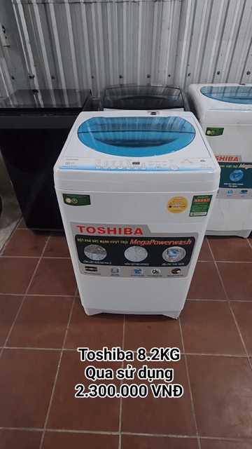Máy giặt Toshiba 8.2kg cửa trên cũ. Mua bán Máy giặt tại Thành phố Sóc Trăng Sóc Trăng được đăng bởi Điện Lạnh Hoàng Khải hình 1