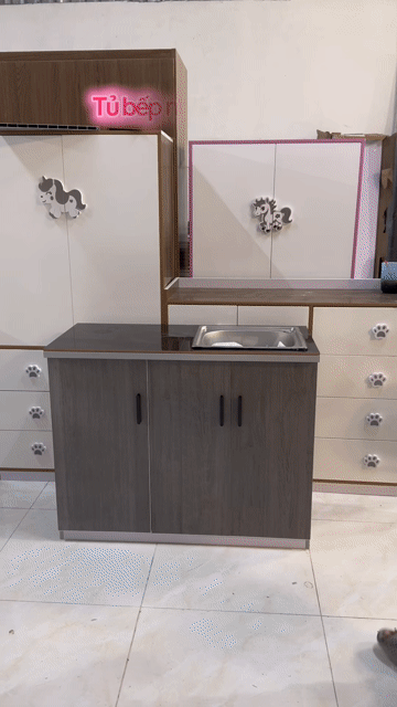 Tủ bếp nhựa xám 81x100cm ✅✅. Mua bán Tủ, kệ gia đình tại Quận Phú Nhuận Tp Hồ Chí Minh được đăng bởi đồ gỗ CN giá xưởng hình 1
