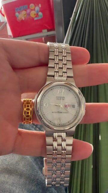 Đồng hồ Citizen Eco-Drive Kim loại Bạc, vàng. Mua bán Đồng hồ tại Thị xã Tân Châu An Giang được đăng bởi Khang hình 1