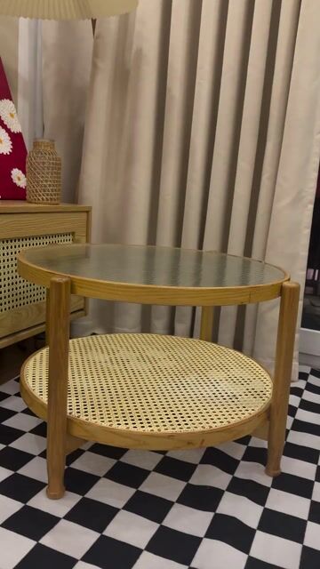 Bàn cà phê gỗ sồi kính tròn 2 tầng. Mua bán Bàn ghế tại Huyện Hoài Đức Hà Nội được đăng bởi Đỗ Hiền hình 1