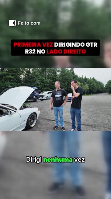 PRIMEIRA VEZ DIRIGINDO GTR R32 NO LADO DIREITO