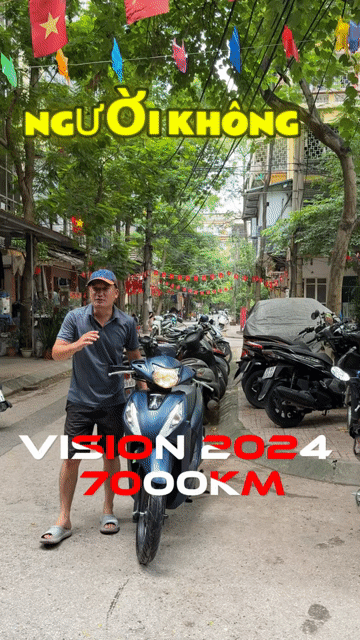 Honda Vision Đặc biệt 2024 Xanh nhám cực mới gắt. Mua bán Xe máy tại Quận Ba Đình Hà Nội được đăng bởi Xe Máy Nam Thi hình 1