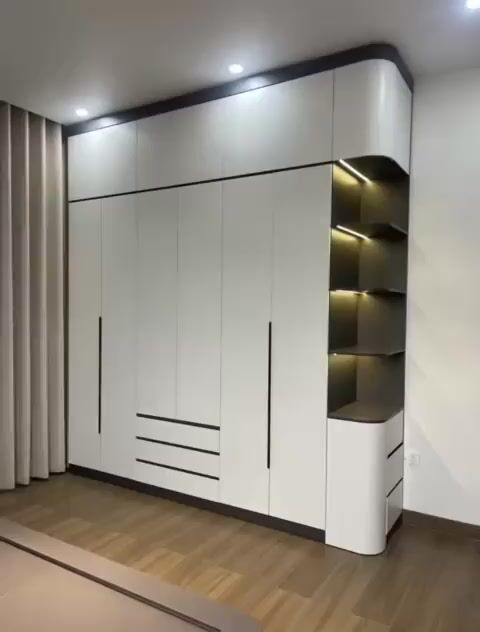Tủ quần áo Gỗ công nghiệp Trắng vân gỗ chống ẩm. Mua bán Tủ, kệ gia đình tại Quận Liên Chiểu Đà Nẵng được đăng bởi Nội Thất Gia Phú hình 1