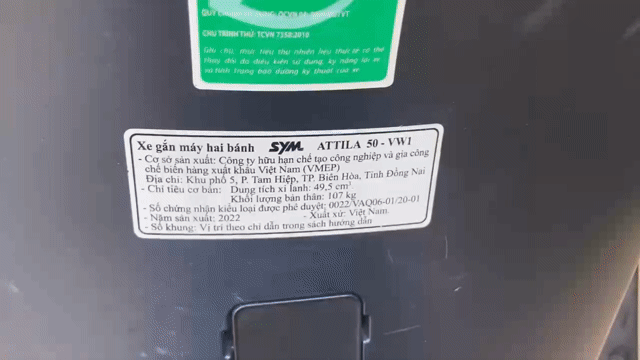 SYM Attila 50cc_xám đỏ đen 2022. Mua bán Xe máy tại Quận Bình Tân Tp Hồ Chí Minh được đăng bởi phạm anh tuấn hình 1