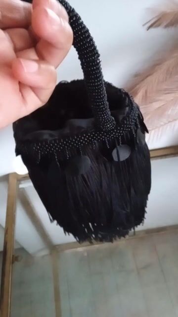Beaded Black Handbag