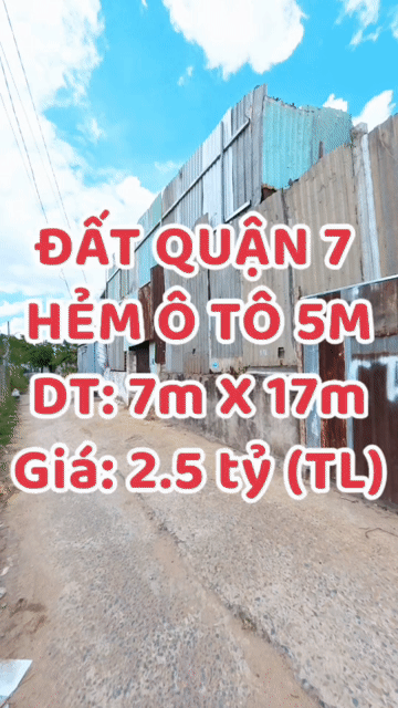 Mua bán Đất Quận 7 Tp Hồ Chí Minh diện tích 119 m² giá 2,5 tỷ