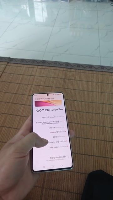iQOO Z10 Turbo Pro 12GB/256GB Trắng. Mua bán Điện thoại tại Huyện Kiến Xương Thái Bình được đăng bởi Pham Hong Duong hình 1