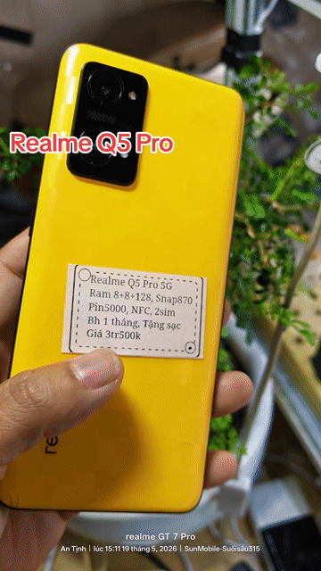 Realme Q5 Pro 5G R8+128 Pin5000 NFC 2sim . Mua bán Điện thoại tại Huyện Trảng Bàng Tây Ninh được đăng bởi Sun Mobile Shop Điện Thoại Trảng Bàng Tây Ninh 01 hình 1