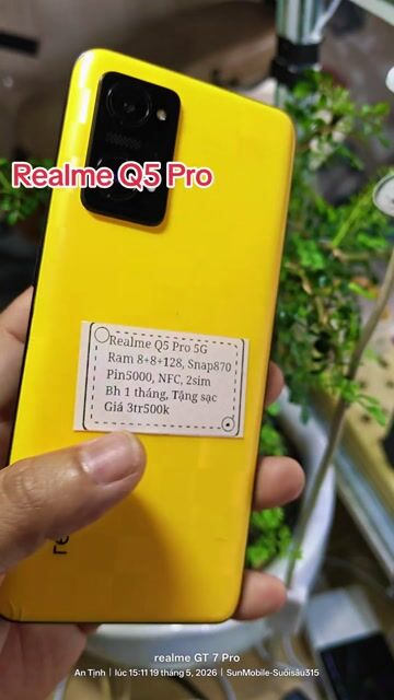 Realme Q5 Pro 5G R8+128 Pin5000 NFC 2sim . Mua bán Điện thoại tại Huyện Trảng Bàng Tây Ninh được đăng bởi Sun Mobile Shop Điện Thoại Trảng Bàng Tây Ninh 01 hình 1