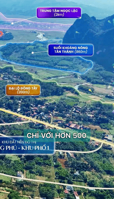 Mua bán Đất Huyện Ngọc Lặc Thanh Hóa diện tích 100 m² giá 465 triệu