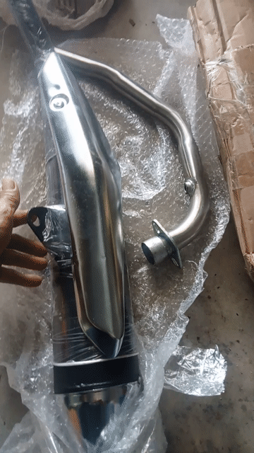 Pô xe máy Satria Kim loại Bạc. Mua bán Phụ tùng xe tại Huyện Vạn Ninh Khánh Hòa được đăng bởi Quy Phú hình 1