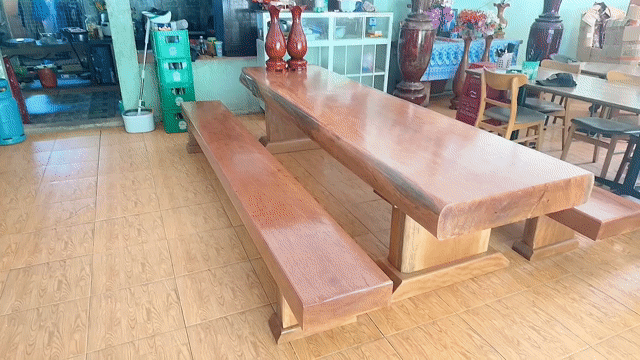 Bàn gỗ nguyên tấm 3m1x80cm. Mua bán Bàn ghế tại Huyện Phước Sơn Quảng Nam được đăng bởi Mộc Anh hình 1