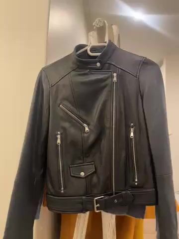 Zara TRF Ladies Genuine Leather Biker Jacket