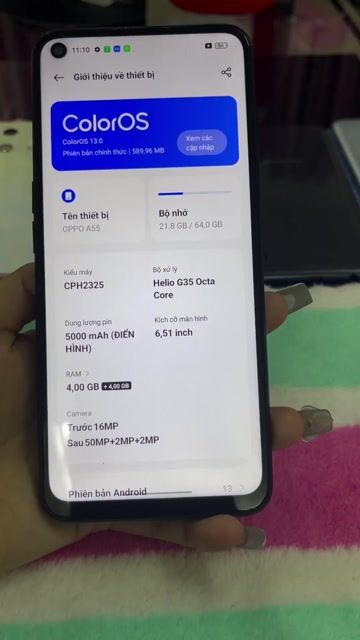 Oppo A55 đen. Mua bán Điện thoại tại Quận 11 Tp Hồ Chí Minh được đăng bởi Nguyễn Thị Hồng Thắm  hình 1