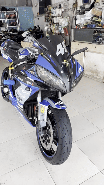Yamaha R1 2006 Xanh đen. Mua bán Xe máy tại Thành phố Vĩnh Long Vĩnh Long được đăng bởi Trung tin hình 1
