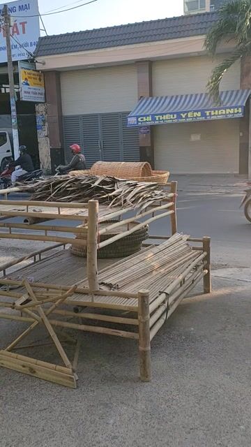Giường tre nâu đủ kích cỡ. Mua bán Giường, chăn ga gối nệm tại Quận 12 Tp Hồ Chí Minh được đăng bởi Tre Trúc hình 1