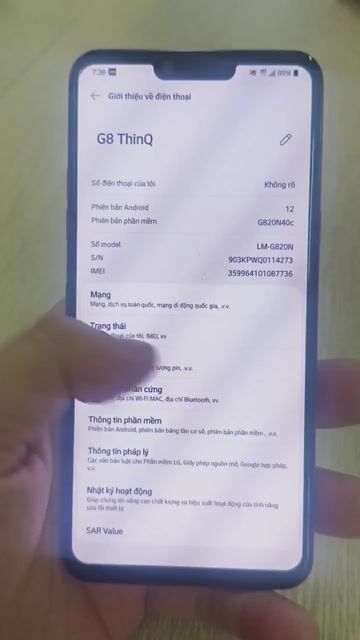 LG G8 5/128 chip 855 , màn 2k full chức năng . Mua bán Điện thoại tại Quận Hải Châu Đà Nẵng được đăng bởi ph hình 1
