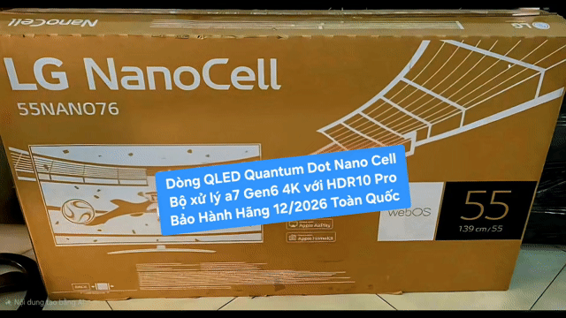 TV QLED LG 55NANO76 55in Dòng NANO CELL BH 12/2026. Mua bán Tivi, Âm thanh tại Quận 8 Tp Hồ Chí Minh được đăng bởi Nguyen nguyen hình 1