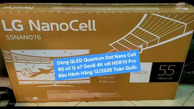 TV QLED LG 55NANO76 55in Dòng NANO CELL BH 12/2026. Mua bán Tivi, Âm thanh tại Quận 8 Tp Hồ Chí Minh được đăng bởi Nguyen nguyen hình 1