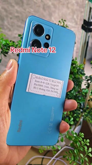 Redmi Note 12 Blue R8+8+128 Snap685 Pin5000 2sim . Mua bán Điện thoại tại Huyện Trảng Bàng Tây Ninh được đăng bởi Sun Mobile Shop Điện Thoại Trảng Bàng Tây Ninh 01 hình 1