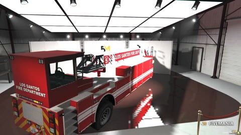 FIVEM American Ladder Fire Truck | Lore Friendly Emergency Vehicle | Working Ladder | Emergency Lights & Sirens | Add-On | Optimized | Fivem Ready | High Quality, video preview