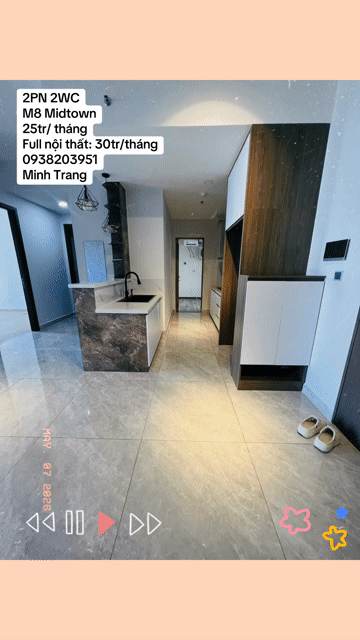 Cho thuê Căn hộ Chung cư Phân khu The Peak - Midtown Phú Mỹ Hưng Quận 7 Tp Hồ Chí Minh diện tích 80 m² giá 25 triệu/tháng