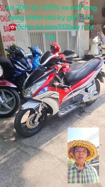 Honda Air Blade Đỏ trắng đen. Mua bán Xe máy tại Quận 11 Tp Hồ Chí Minh được đăng bởi CỬA HÀNG XE MÁY LONG HỔ hình 1