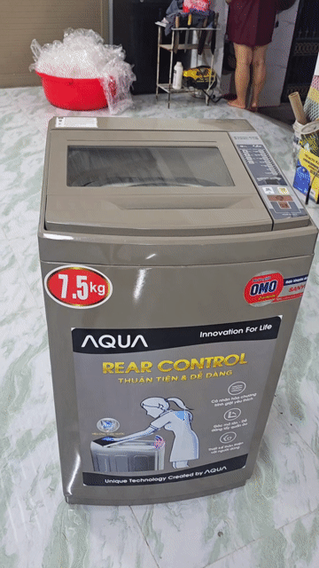 Máy giặt Aqua 7.2kg Xám. Mua bán Máy giặt tại Thành phố Mỹ Tho Tiền Giang được đăng bởi HÀNG QUA SỬ DỤNG hình 1
